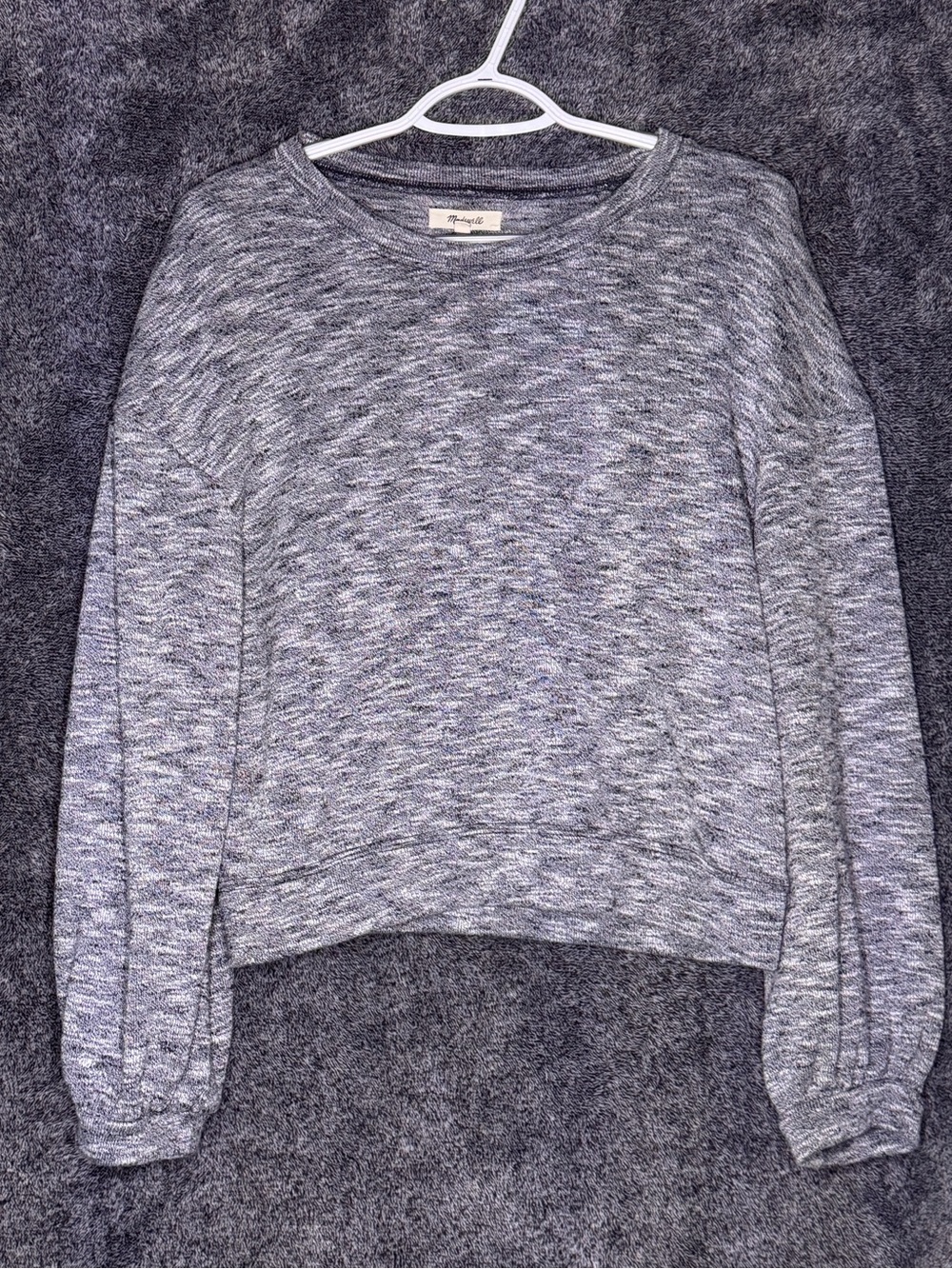 Madewell Gray Heathered Knit Top